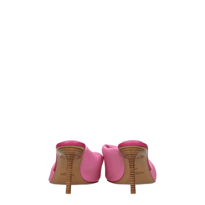 Jacquemus Pink Leather Stiletto Heels Sandals