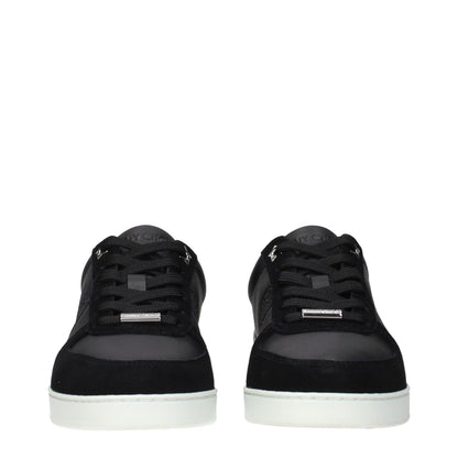 Jimmy Choo Black Leather Low Top Sneakers