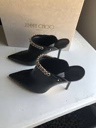 Jimmy Choo Lexx 100 Black Gold Pump Heels