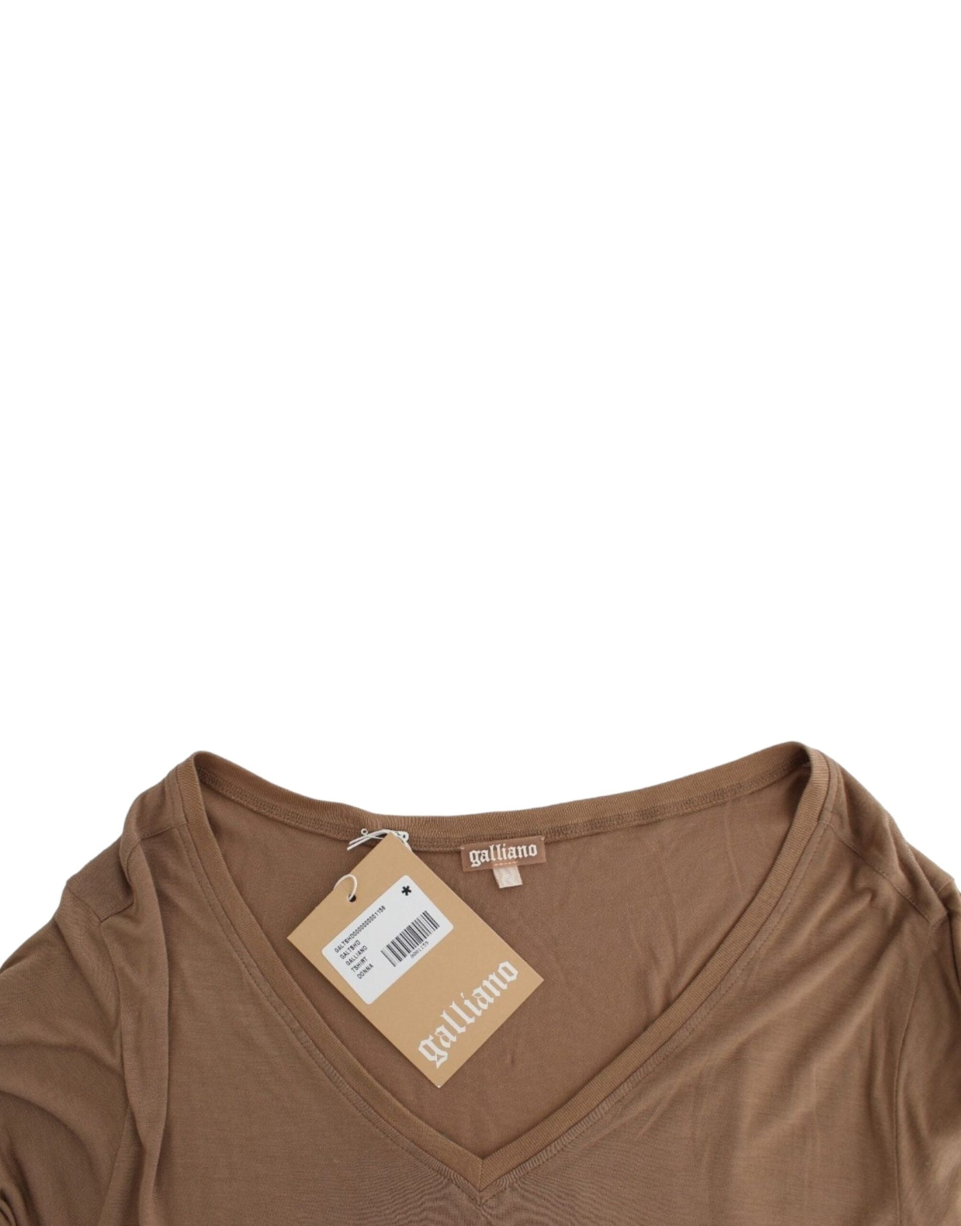 John Galliano Brown shortsleeved top