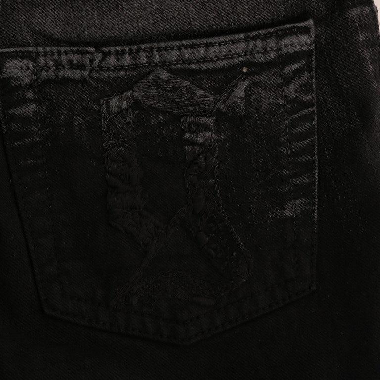 John Galliano Gray Wash Cotton Stretch Regular Fit Jeans