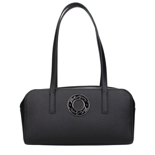 Karl Lagerfeld Black Leather Shoulder Bag