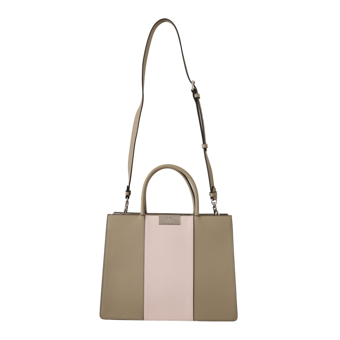 Karl Lagerfeld Sage Green Polyurethane Tote Shoulder Bag