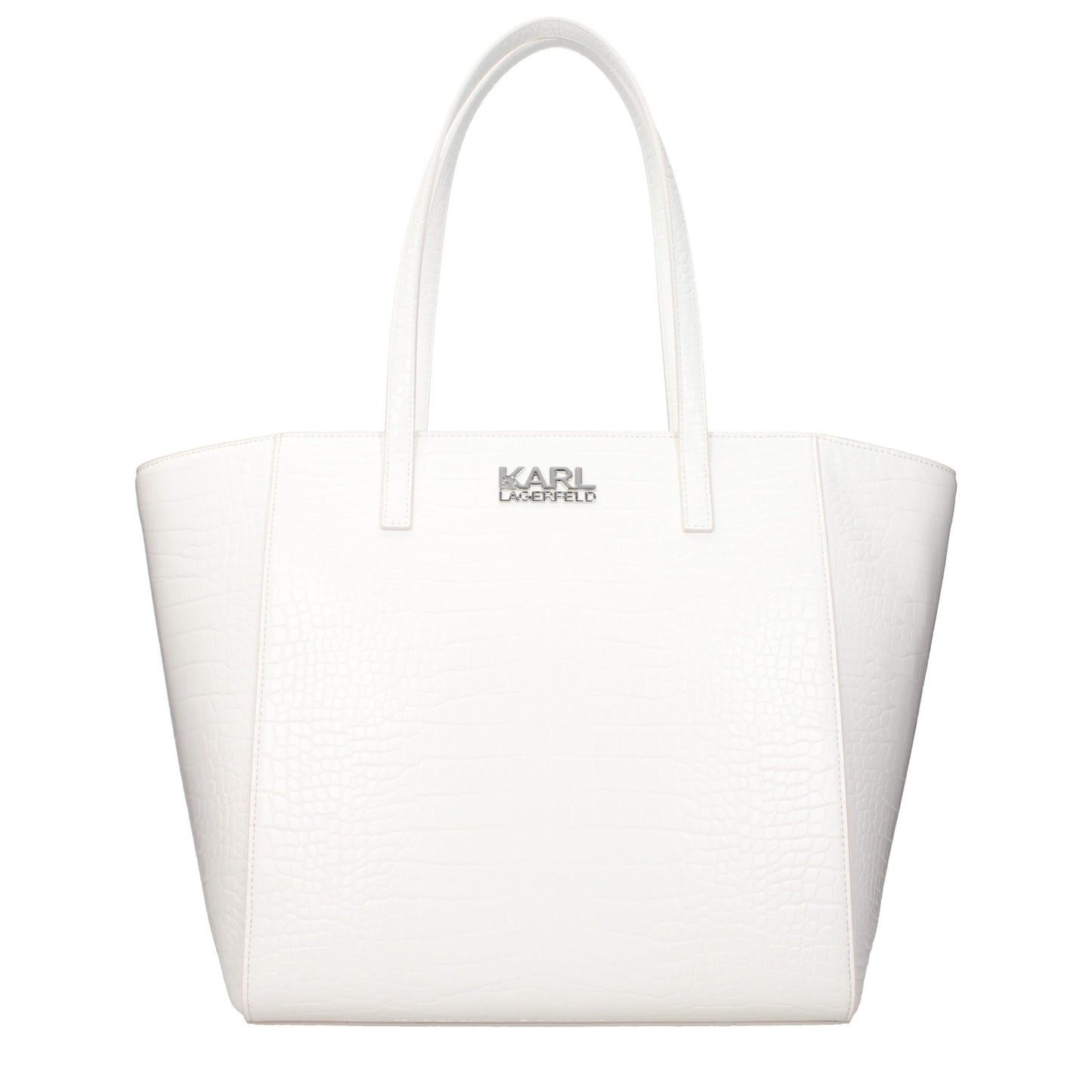 Karl Lagerfeld White Polyethylene Shoulder Bag