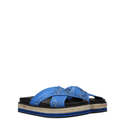 Kenzo Blue Fabric Slippers Sandals