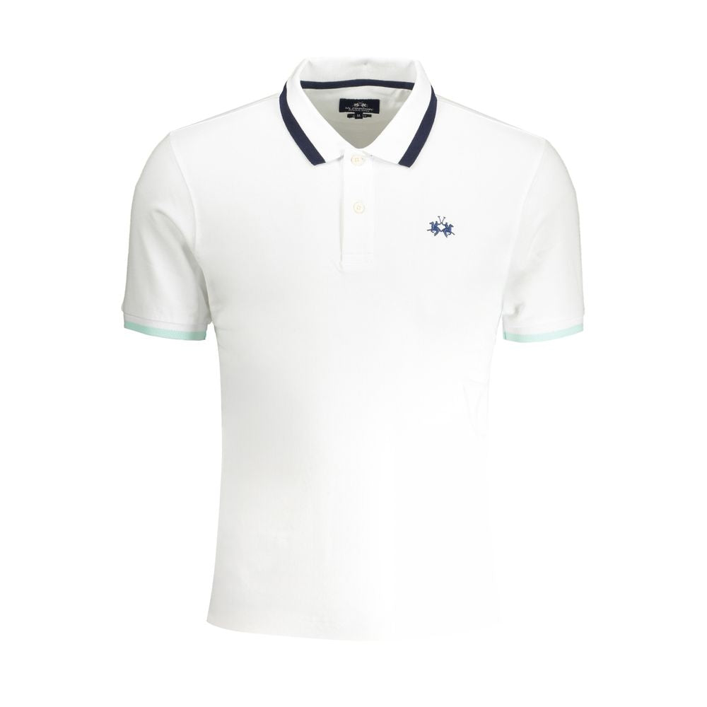La Martina White Cotton Men's Polo Shirt