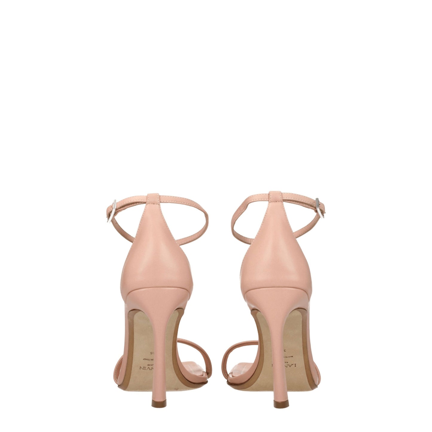 Lanvin Pink Leather Stiletto Heels Sandals
