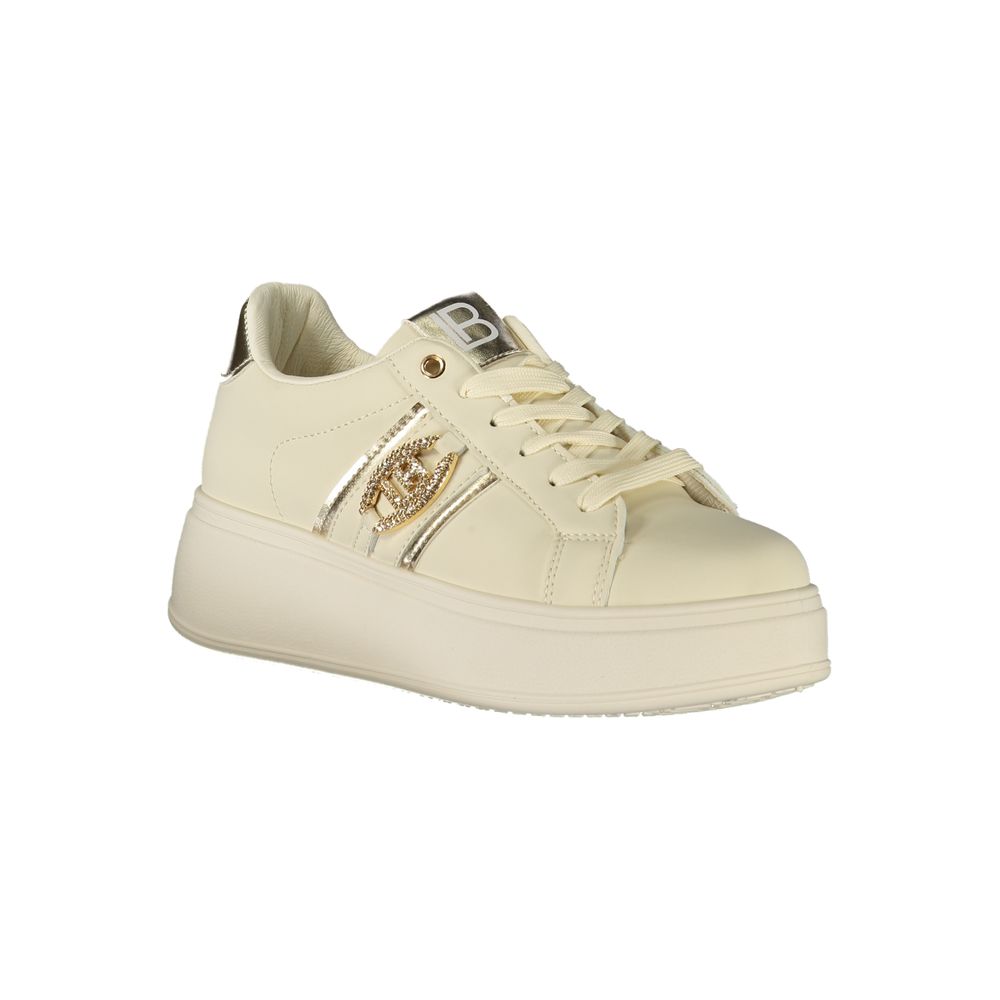 Laura Biagiotti Beige Polyester Sneakers