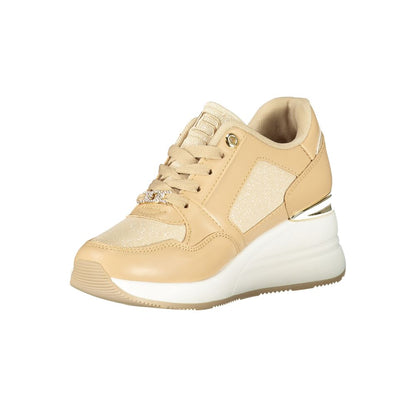 Laura Biagiotti Beige Polyester Women Sneaker