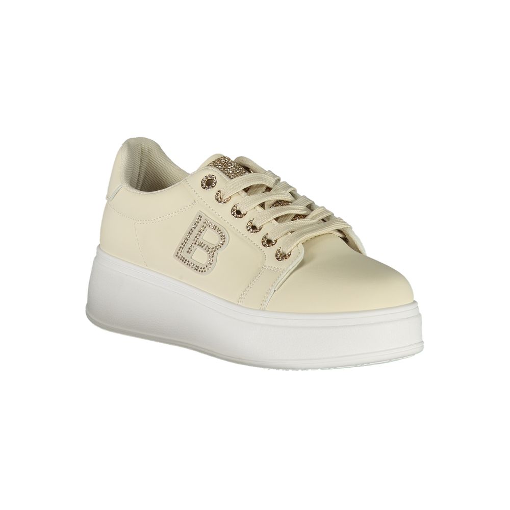 Laura Biagiotti Beige Polyester Women Sneakers