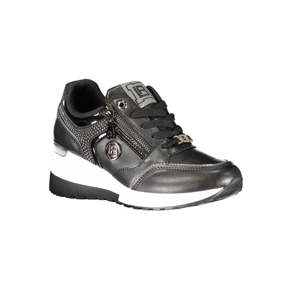 Laura Biagiotti Black Polyester Sneakers