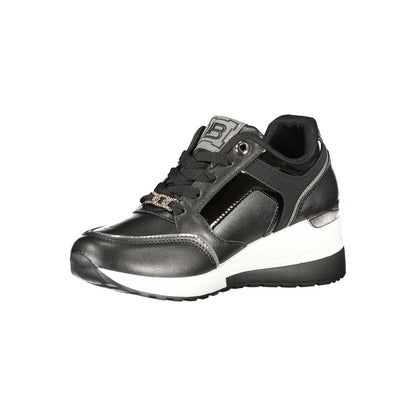 Laura Biagiotti Black Polyester Sneakers