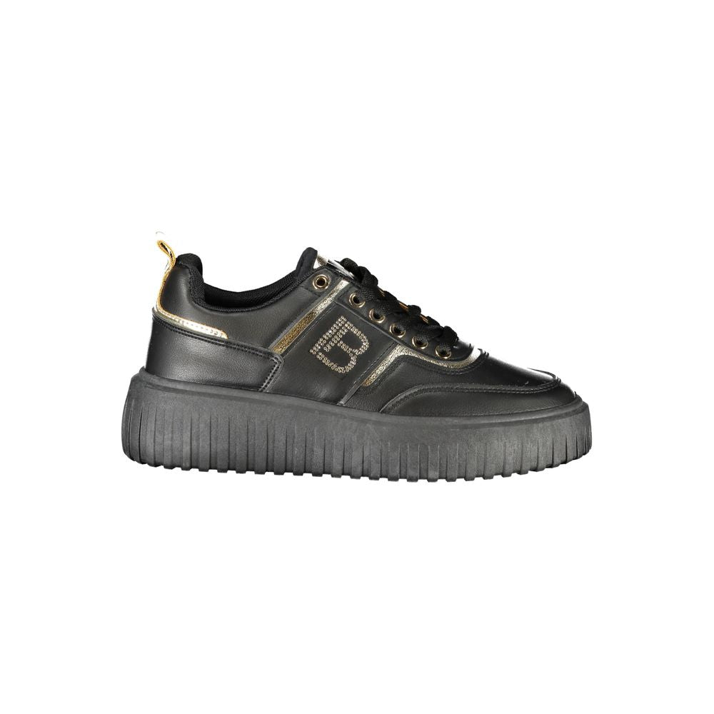 Laura Biagiotti Black Polyester Sneakers