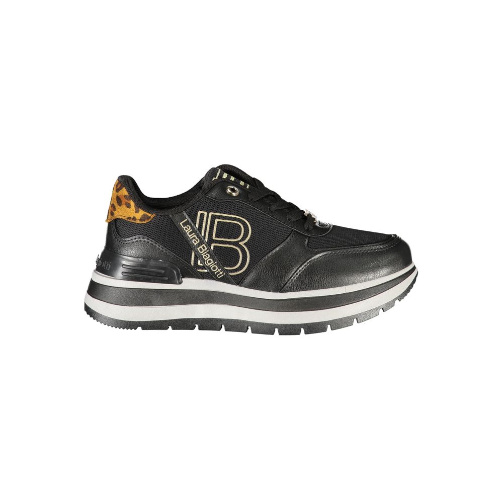 Laura Biagiotti Black Polyester Women Sneakers