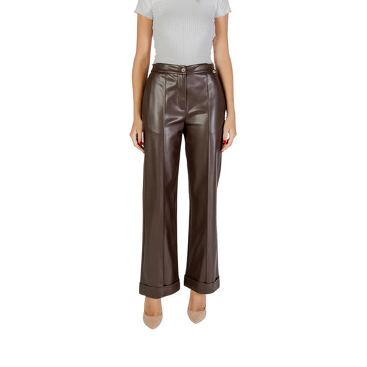 Liu Jo Brown Polyester Casual Pants