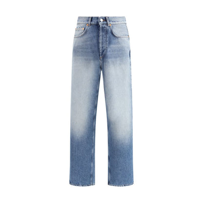 Magliano Blue Cotton Relaxed Fit Jeans