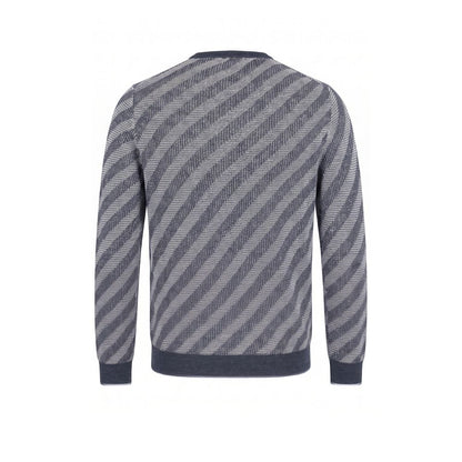 Malo Blue Linen Men Sweater