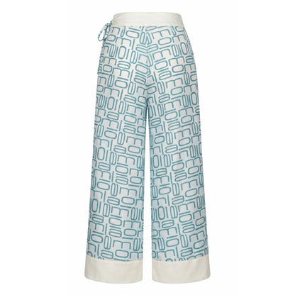 Malo Blue Silk Women's Pants