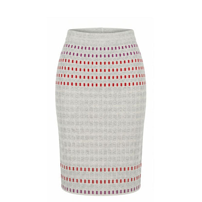 Malo Grey Silk Women Skirt