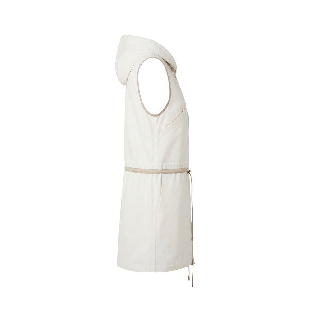 Malo White Cotton Women Jacket