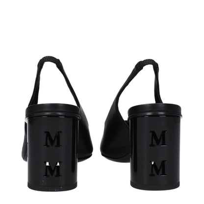 Max Mara Black Leather High Heel Pumps