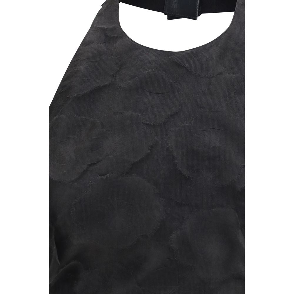 Max Mara Black Silk Pattern Shirt
