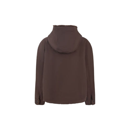 Max Mara Brown Cotton Full-Length Jacket