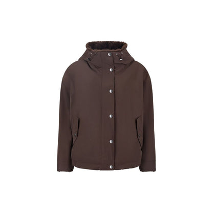 Max Mara Brown Cotton Full-Length Jacket