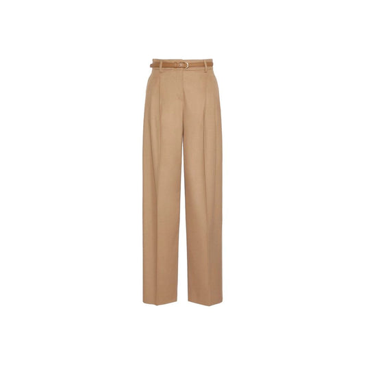 Max Mara Brown Virgin Wool Casual Pants