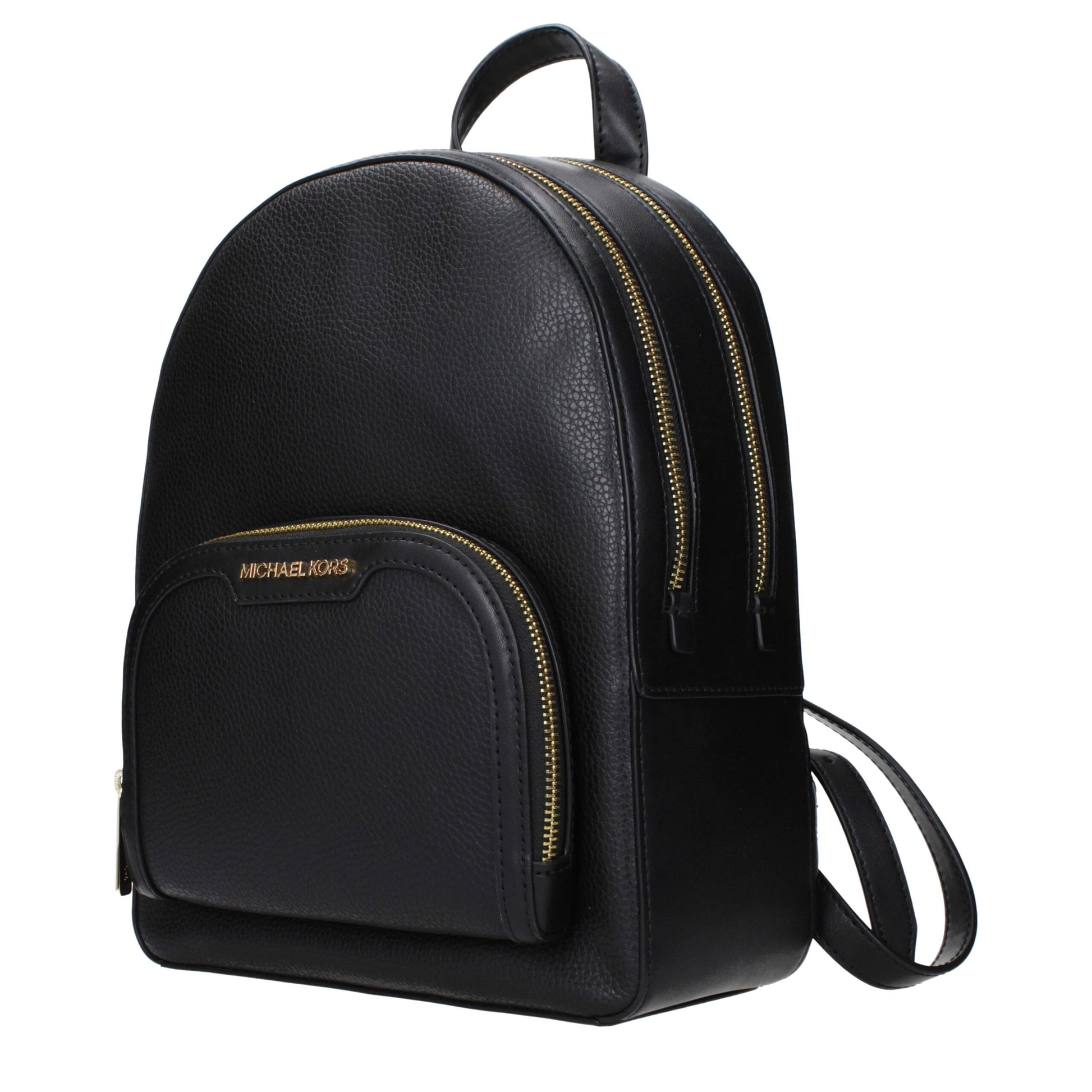 Michael Kors Black Leather Backpacks
