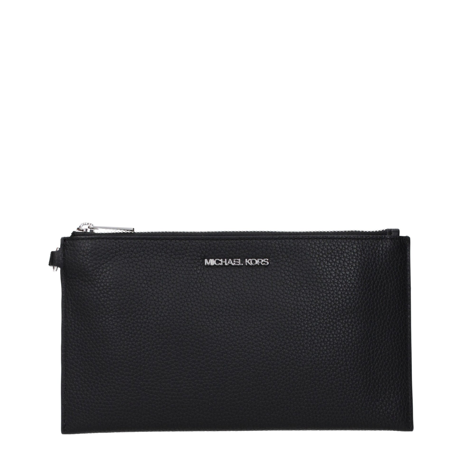 Michael Kors Black Leather Clutch Bags