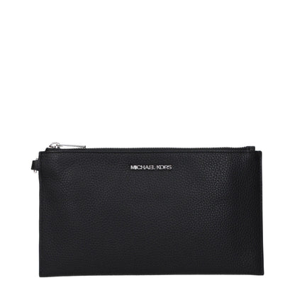 Michael Kors Black Leather Clutch Bags