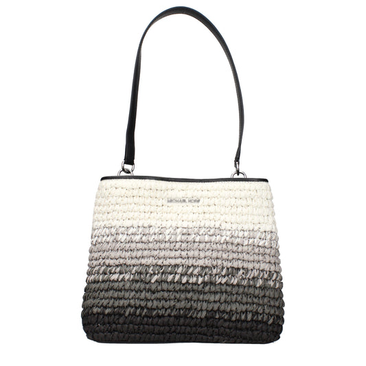 Michael Kors Black Raffia Shoulder Bags