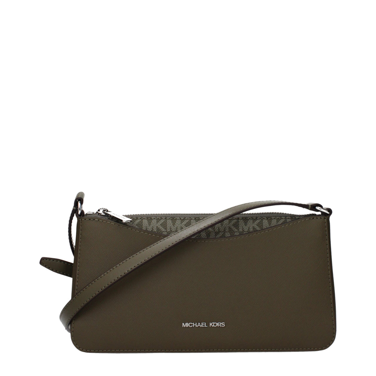 Michael Kors Green Fabric Crossbody Bag