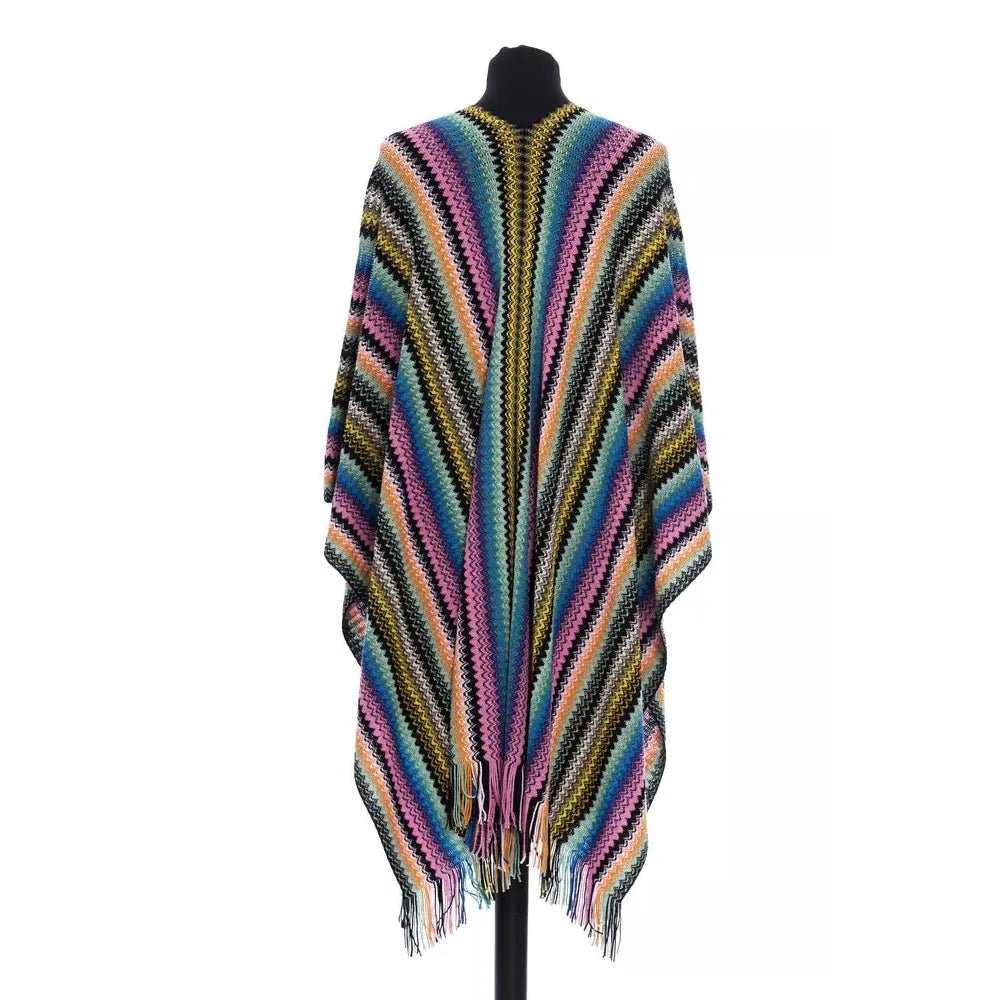 Missoni Multicolor Wool Women Poncho
