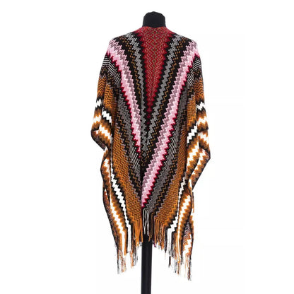 Missoni Multicolor Wool Women Poncho
