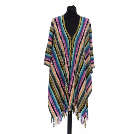 Missoni Multicolor Wool Women Poncho