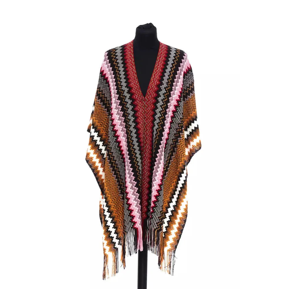 Missoni Multicolor Wool Women Poncho