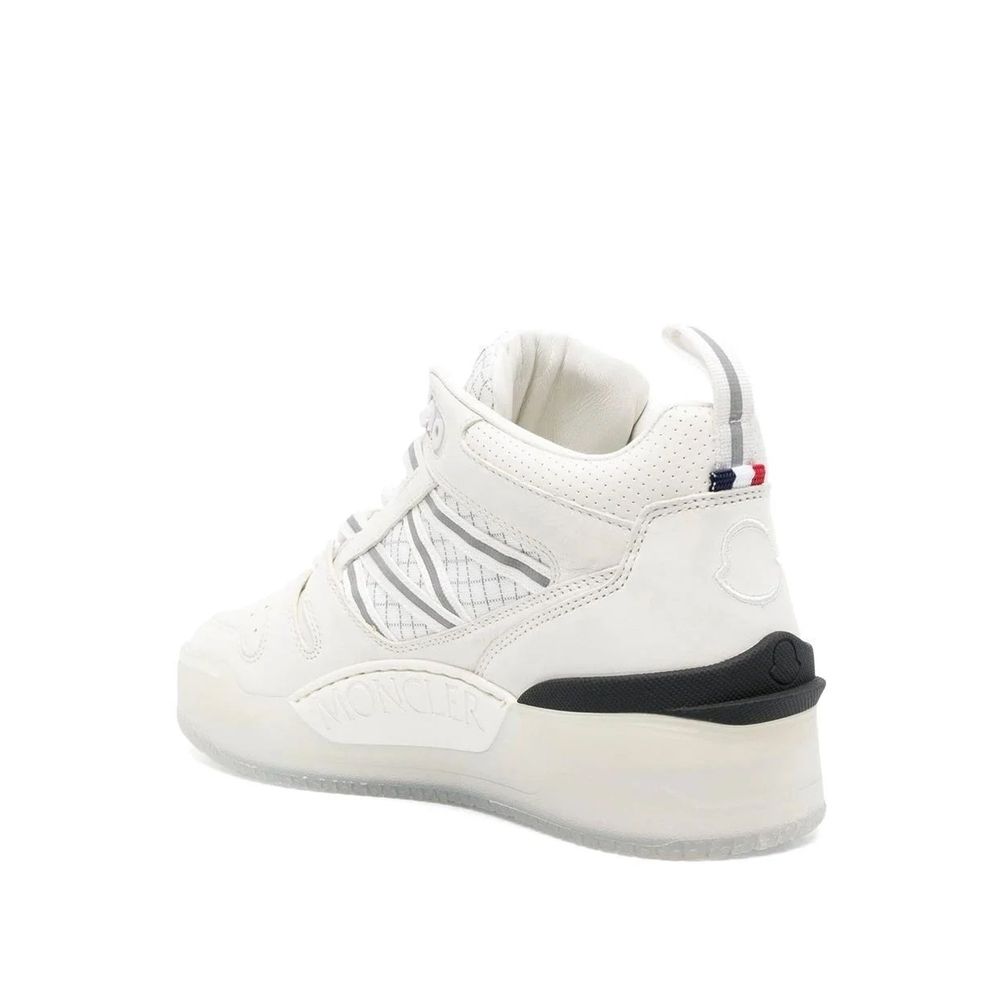 Moncler White Calfskin Athletic Sneakers