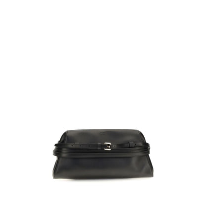 Moschino Black Goatskin Shoulder Bag