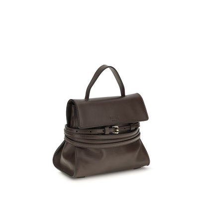 Moschino Brown Goatskin Shoulder Bag