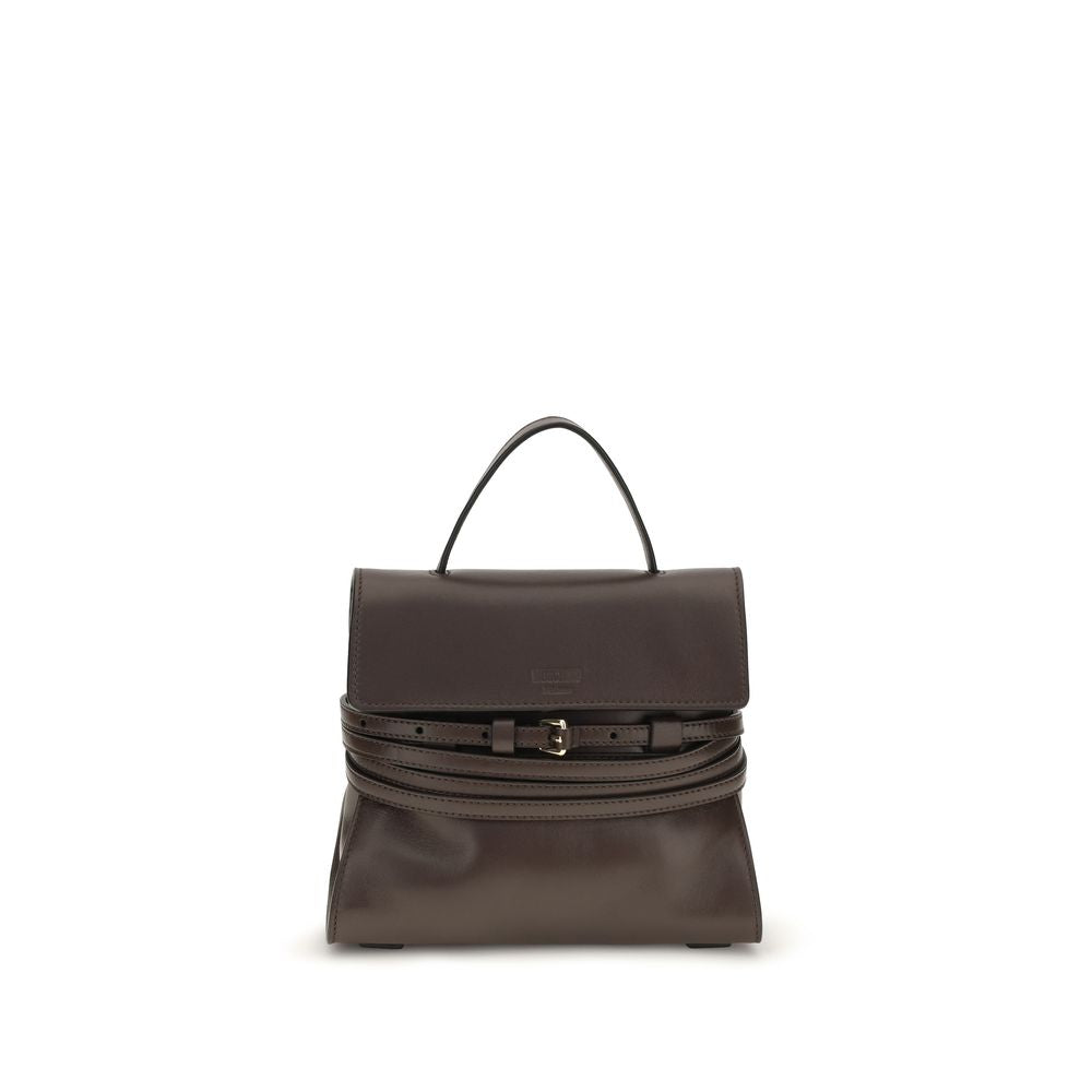 Moschino Brown Goatskin Shoulder Bag