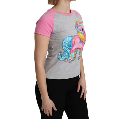 Moschino Gray and pink Cotton T-shirt My Little Pony Top