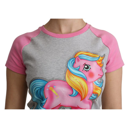 Moschino Gray and pink Cotton T-shirt My Little Pony Top