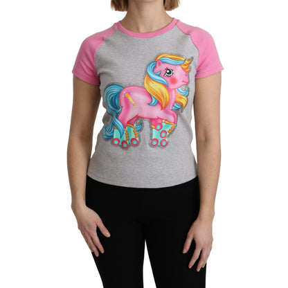 Moschino Gray and pink Cotton T-shirt My Little Pony Top