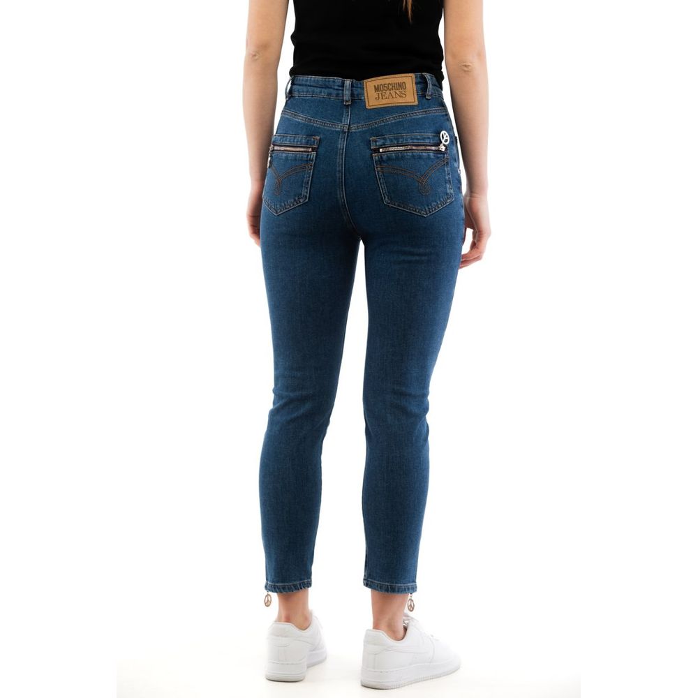 Moschino Multicolor Cotton High-Waisted Jean