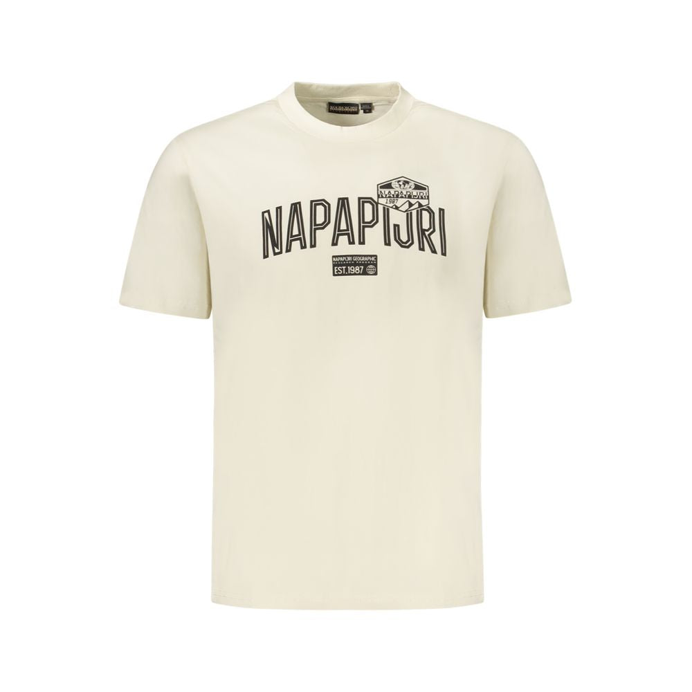 Napapijri Beige Cotton T-Shirt