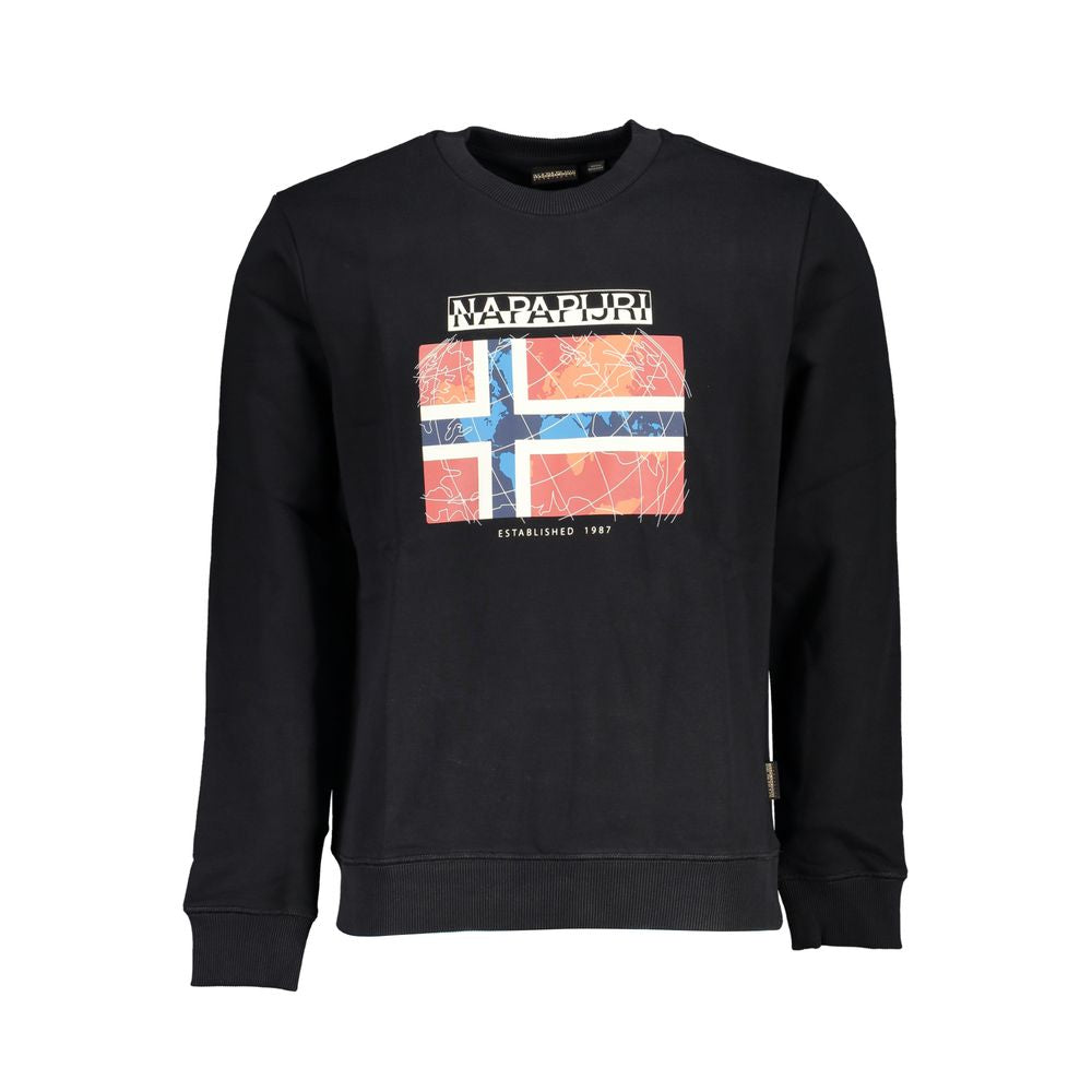 Napapijri Black Cotton Men's Sweatshirt
