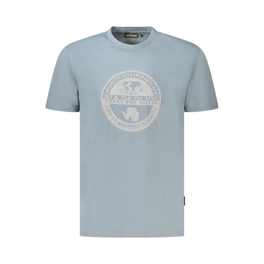Napapijri Gray Cotton Men T-Shirt