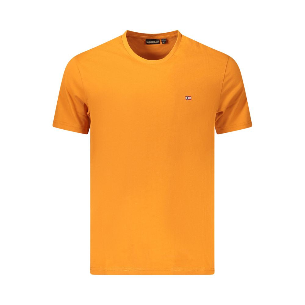 Napapijri Orange Cotton Men T-Shirt